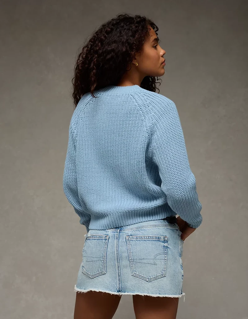 Chandail à col rond et manches Raglan AE