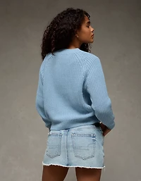 Chandail à col rond et manches Raglan AE