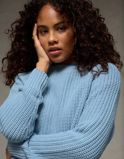 Chandail à col rond et manches Raglan AE