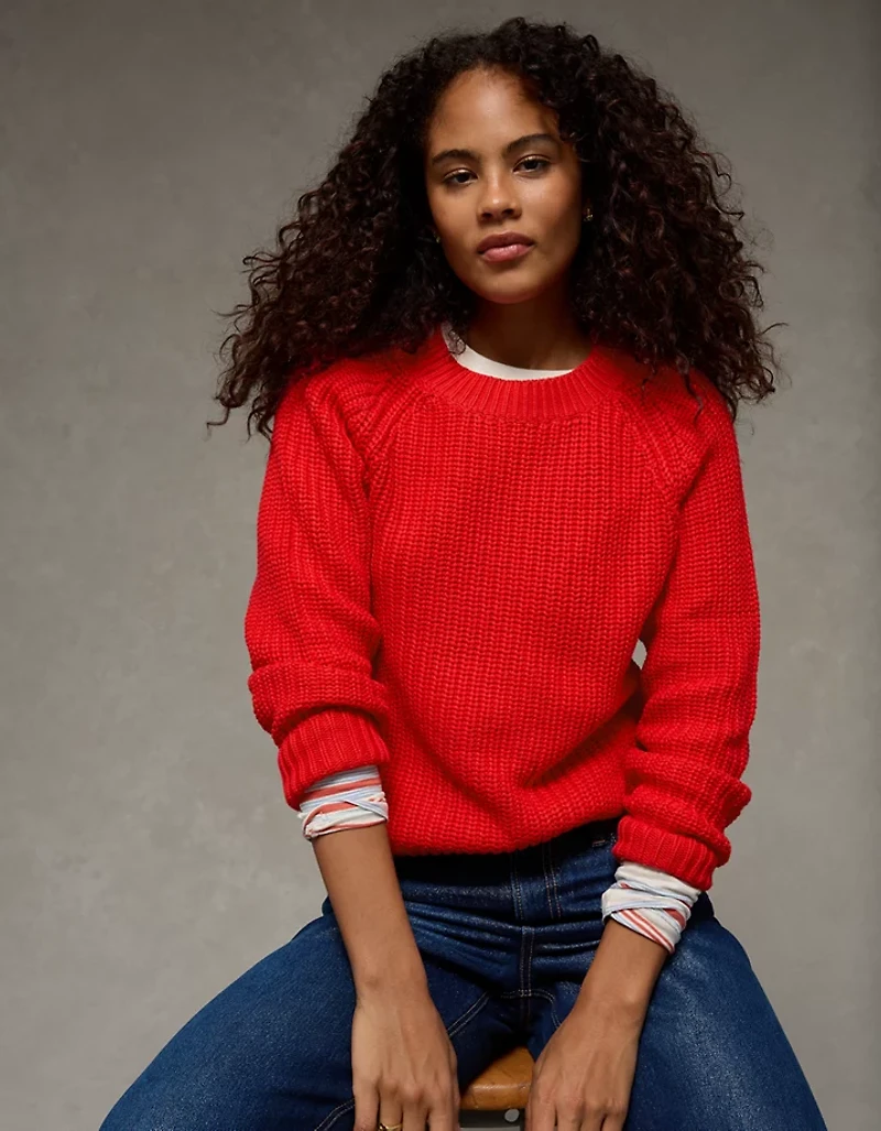 AE Crew Neck Raglan Sweater