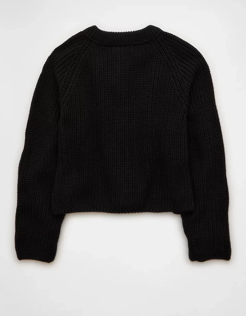 AE Cropped Raglan Cardigan Sweater