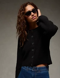 AE Cropped Raglan Cardigan Sweater