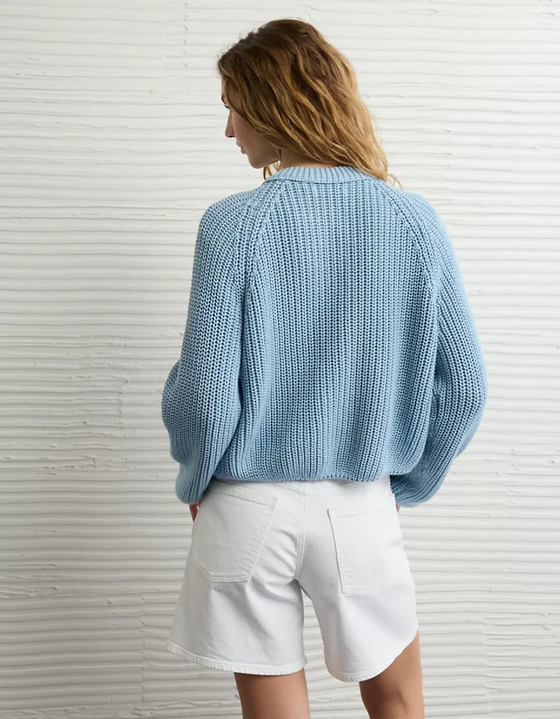 Chandail cardigan raglan court AE