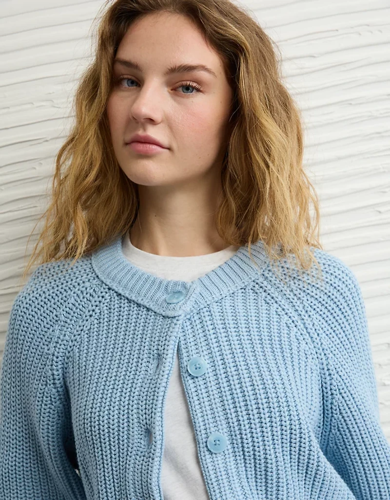 Chandail cardigan raglan court AE