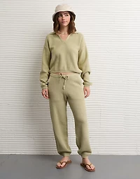 AE Johnny Collar Cropped Sweater