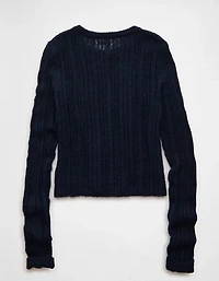 Cardigan ajusté à col rond AE