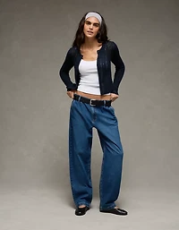 Cardigan ajusté à col rond AE