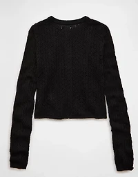 AE Fitted Crew Neck Cardigan