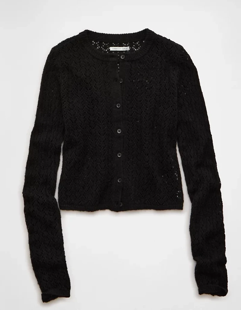 AE Fitted Crew Neck Cardigan