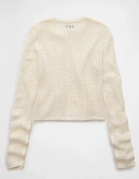 AE Fitted Crew Neck Cardigan