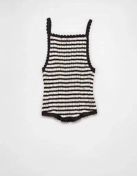 Débardeur en tricot à garniture pointelle AE