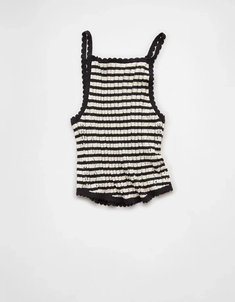 Débardeur en tricot à garniture pointelle AE