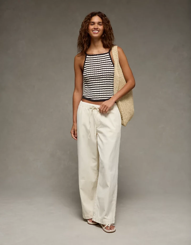 Débardeur en tricot à garniture pointelle AE