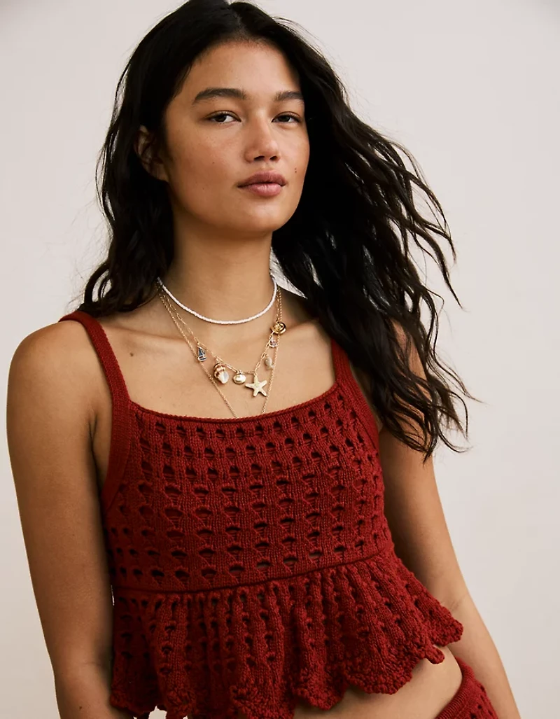 AE Open-Knit Tank Top