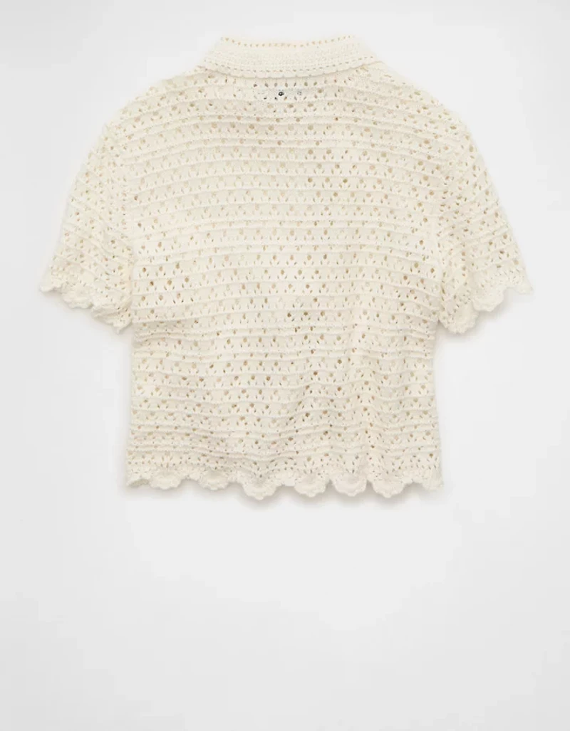 Polo en tricot boutonné AE