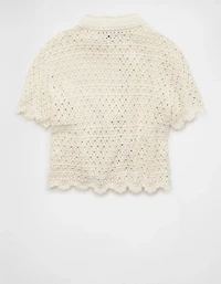 Polo en tricot boutonné AE