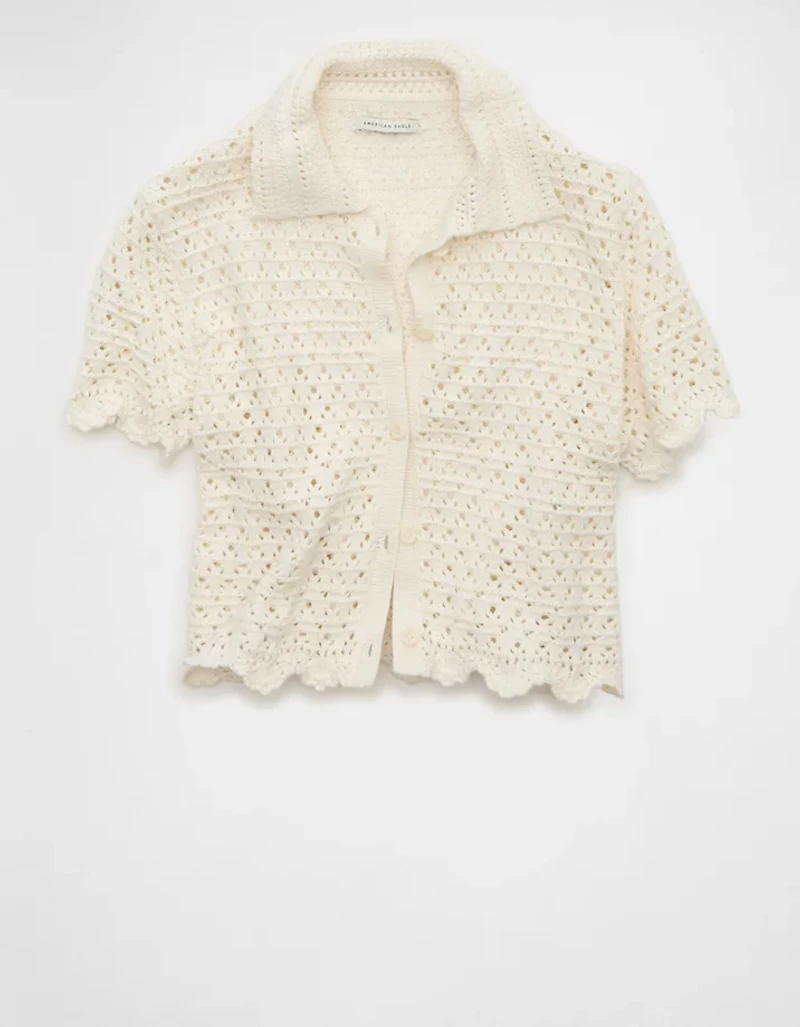 Polo en tricot boutonné AE