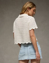 Polo en tricot boutonné AE