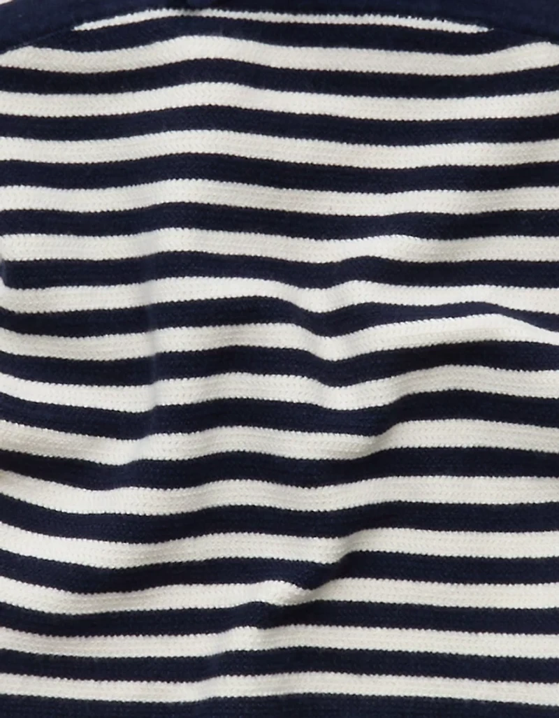 AE Fitted Tie-Front Sweater Tube Top