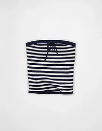 AE Fitted Tie-Front Sweater Tube Top