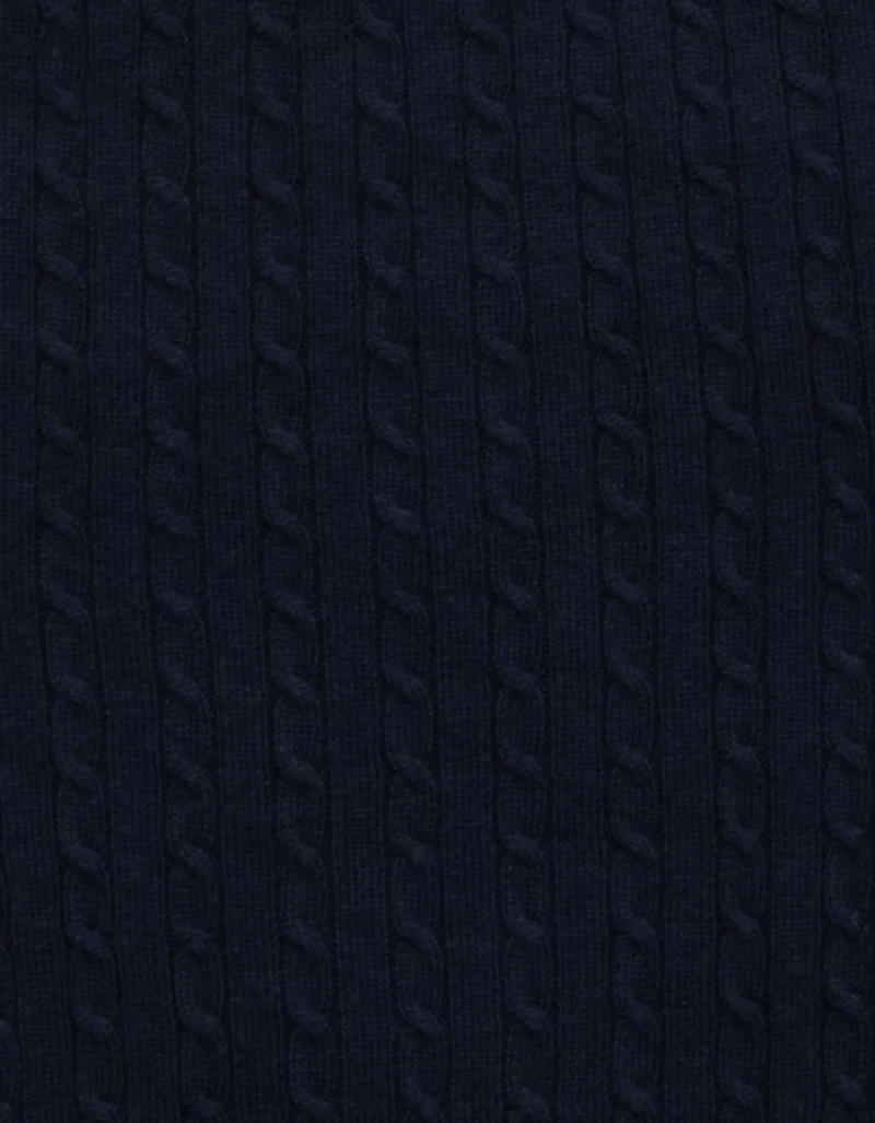 Chandail en tricot torsadé ajusté et à épaules dénudées AE