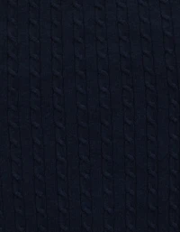 Chandail en tricot torsadé ajusté et à épaules dénudées AE