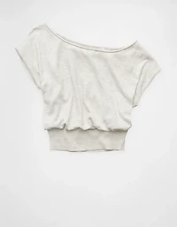 AE Off-the-Shoulder Cinched Sweater Tee