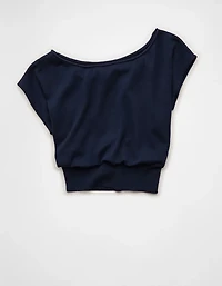 T-shirt chandail cintré à épaules dénudées AE