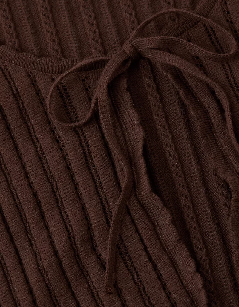 AE Tie-Front Cropped Cardigan Sweater