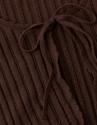 AE Tie-Front Cropped Cardigan Sweater