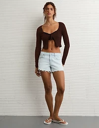 Cardigan court noué à l’avant AE