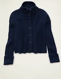 Cardigan boutonné à col cheminée AE