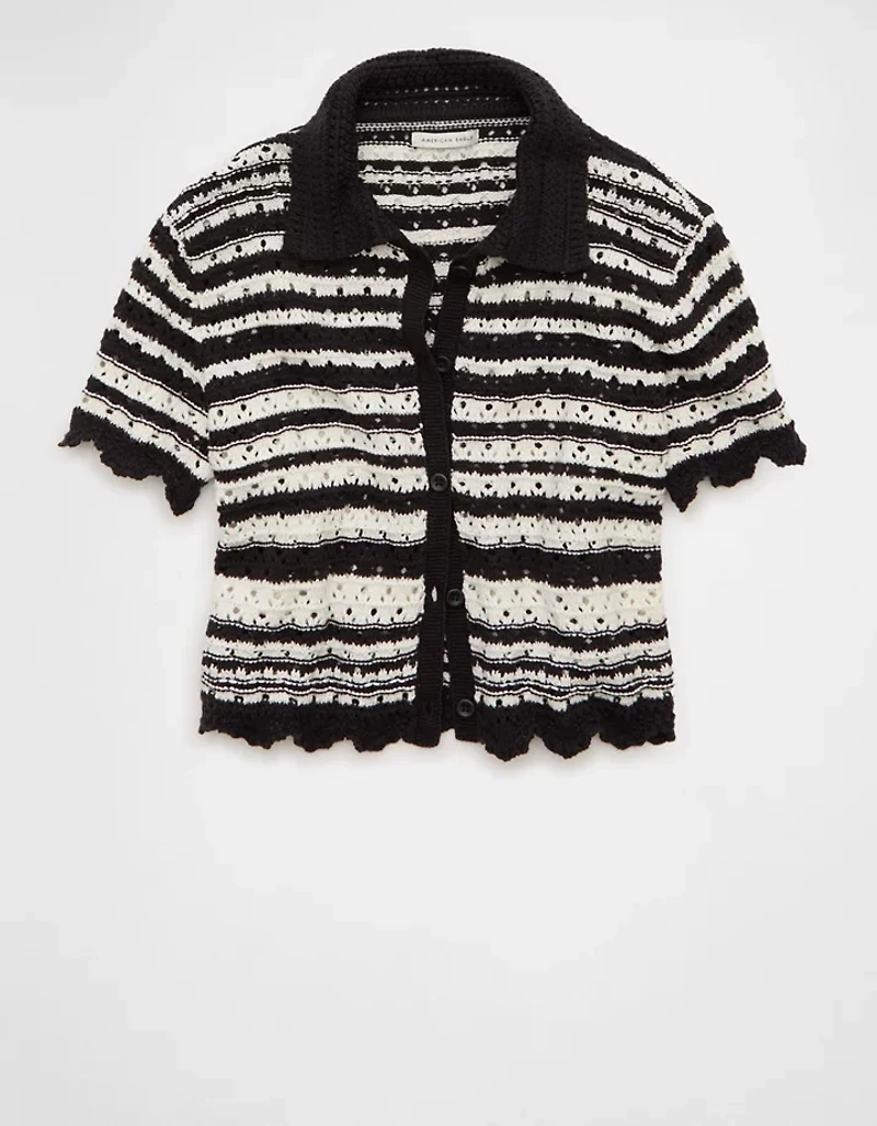 AE Button-Up Sweater Polo