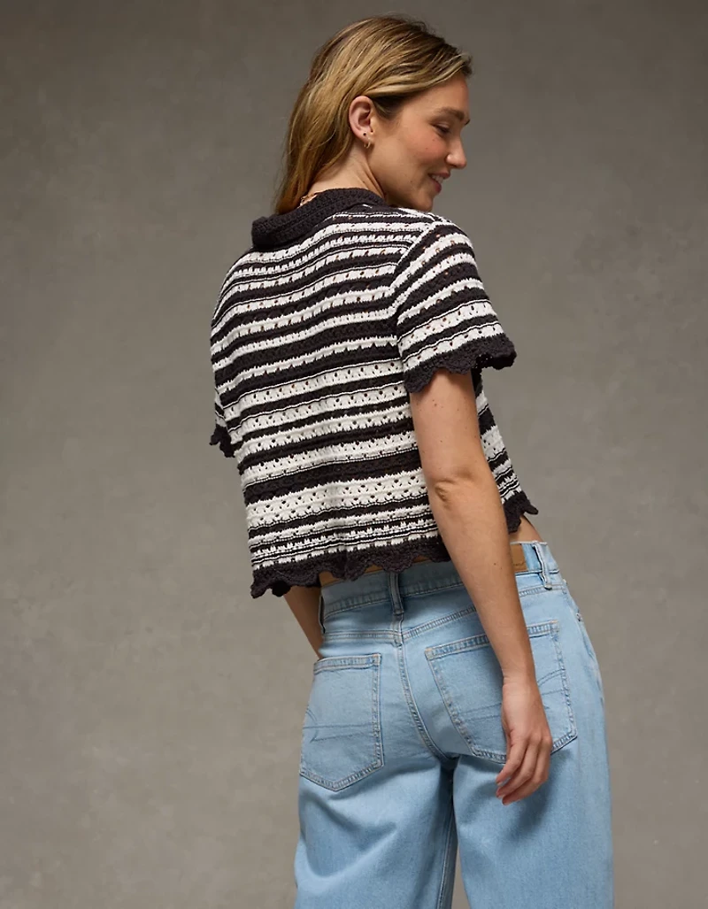 AE Button-Up Sweater Polo