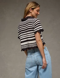 AE Button-Up Sweater Polo