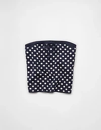 AE Fitted Tie-Front Sweater Tube Top