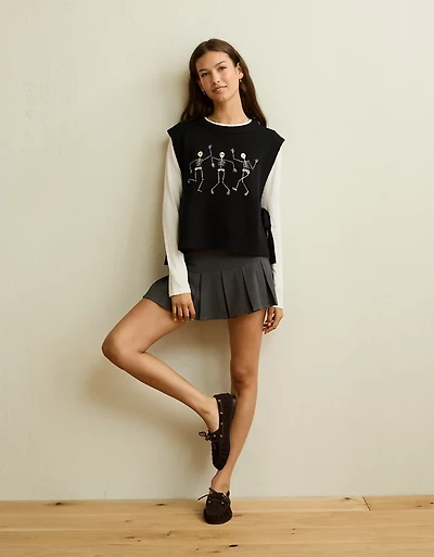 AE Whoa So Soft Skeleton Side-Tie Sweater Vest