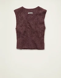 AE Cropped Cable Knit Sweater Vest