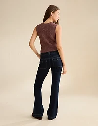 AE Cropped Cable Knit Sweater Vest