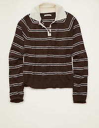 AE Oversized Button Up Sweater Polo