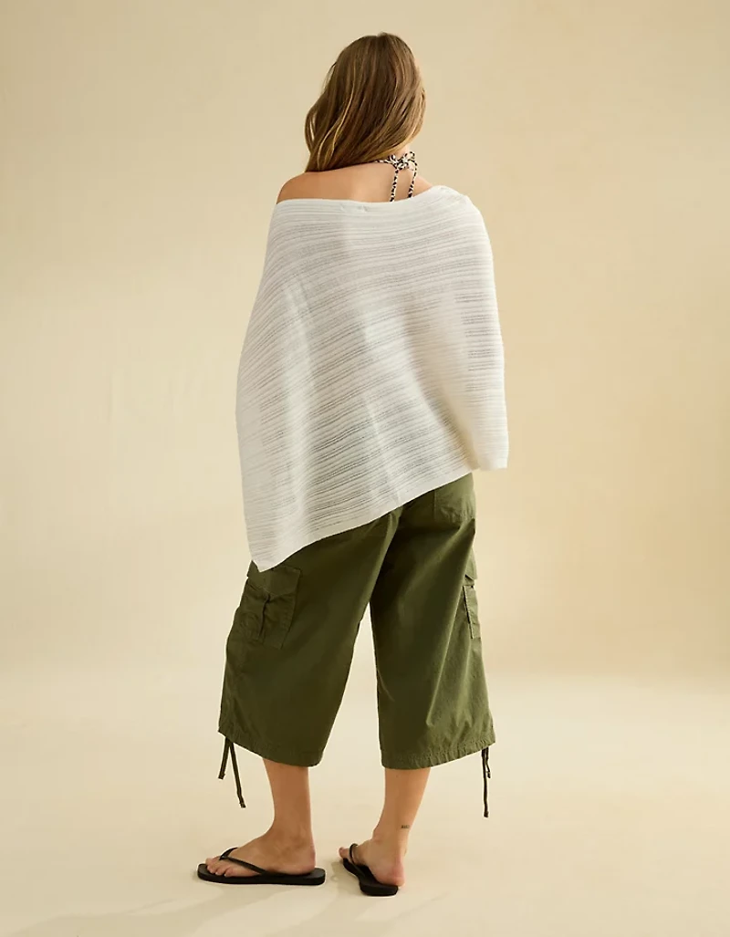 AE Ribbed Sweater Poncho
