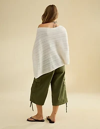AE Ribbed Sweater Poncho