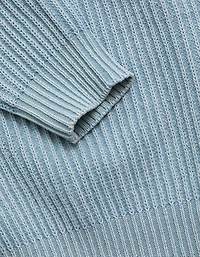 AE77 Shaker Stitch Raglan Sweater