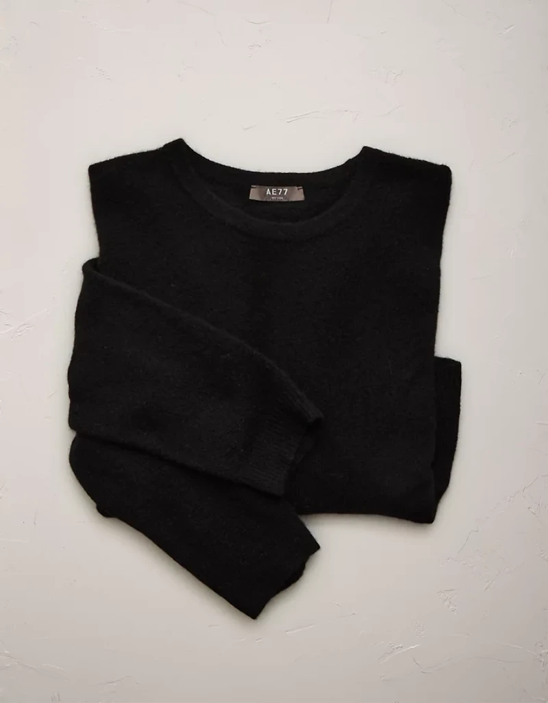 AE77 Cashmere-Blend Crew Neck Sweater