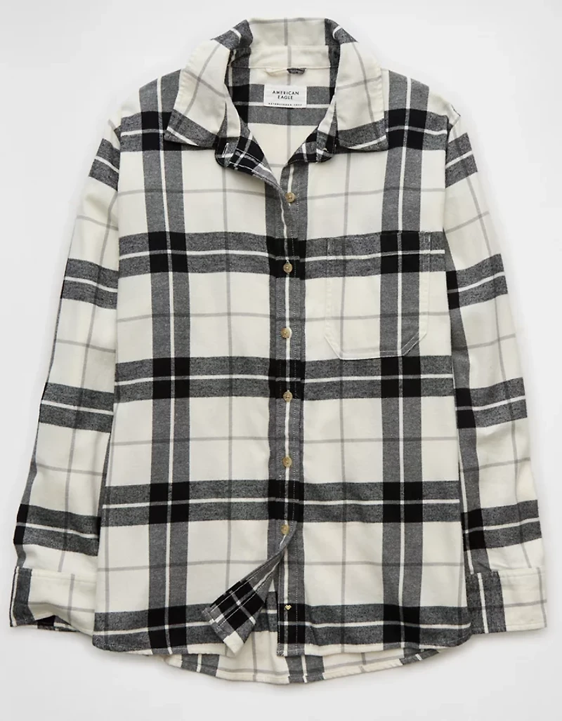 Chemisier à carreaux surdimensionné AE