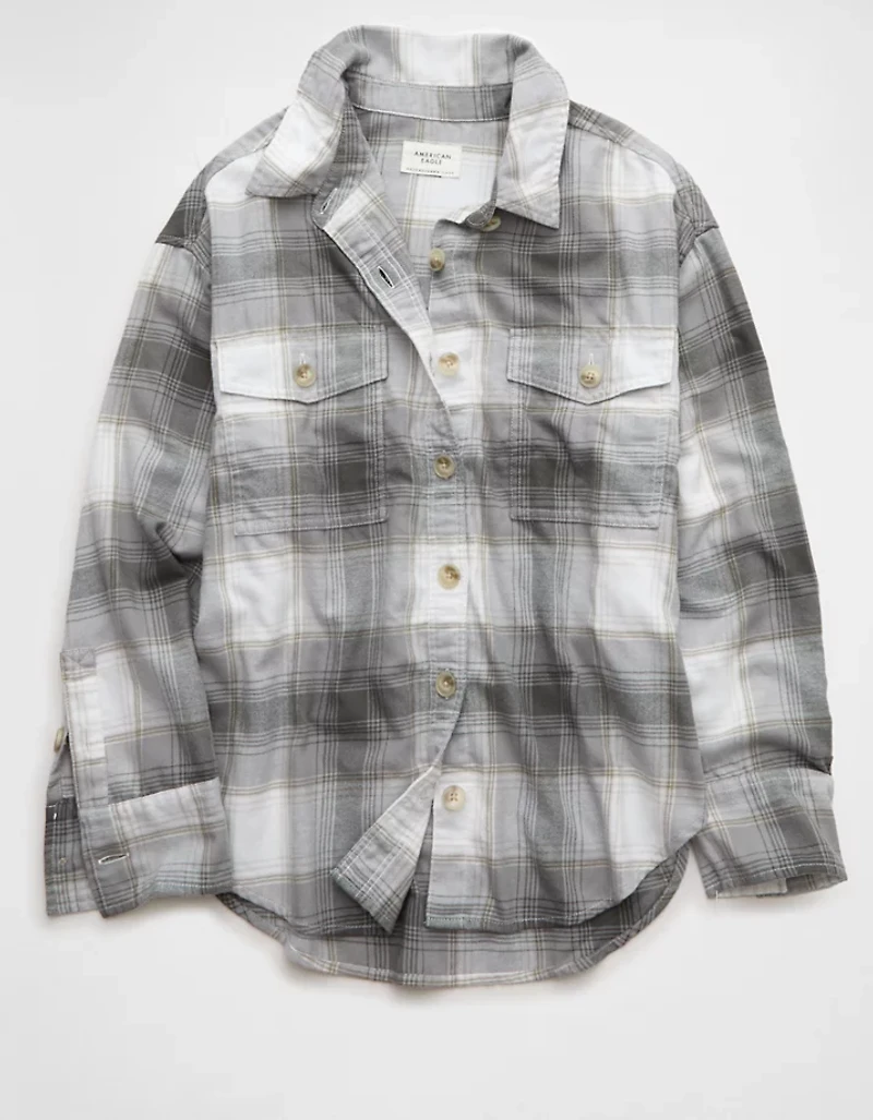 AE Plaid Button-Up Shirt
