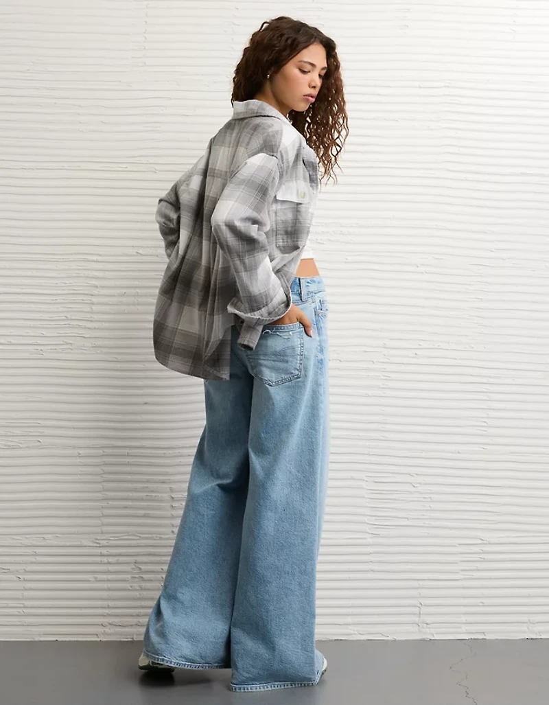 AE Plaid Button-Up Shirt