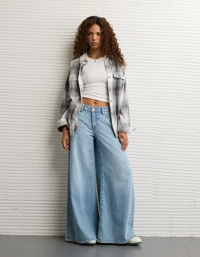 AE Plaid Button-Up Shirt