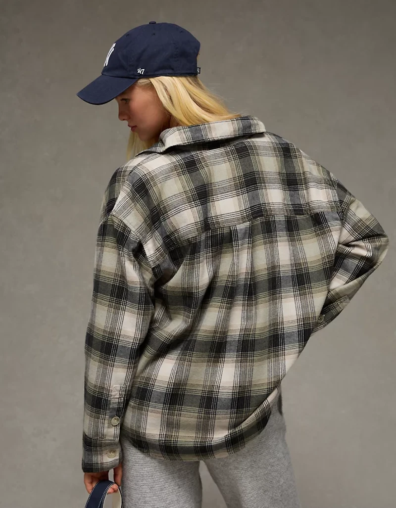 AE Plaid Button-Up Shirt