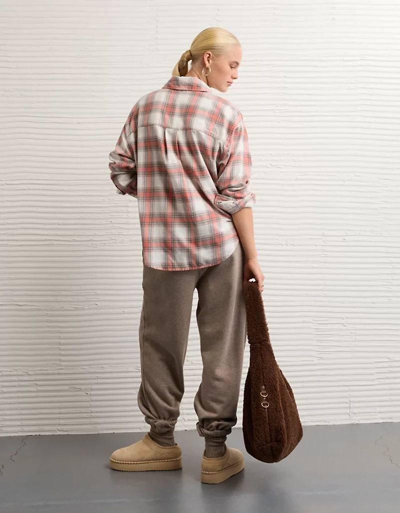 AE Plaid Button-Up Shirt